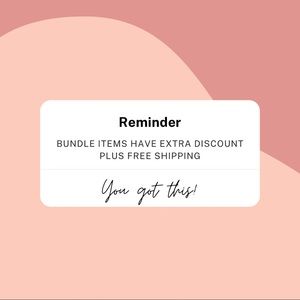 DISCOUNT  ON BUNDLES + FREE SHIPPING